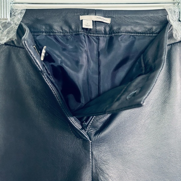 Halogen 100% Leather Navy Pants - Picture 3 of 10
